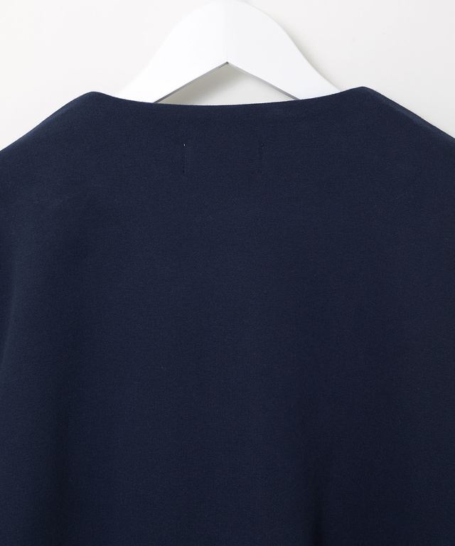 ロゴワッペン ノーカラー カーディガン