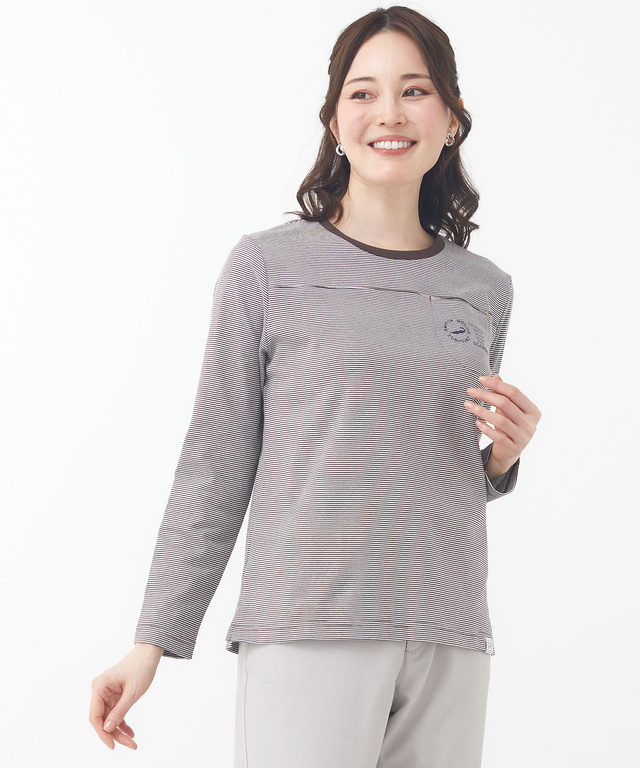 クルーネック ポケット カットソー【ウガンダオーガニックコットン】