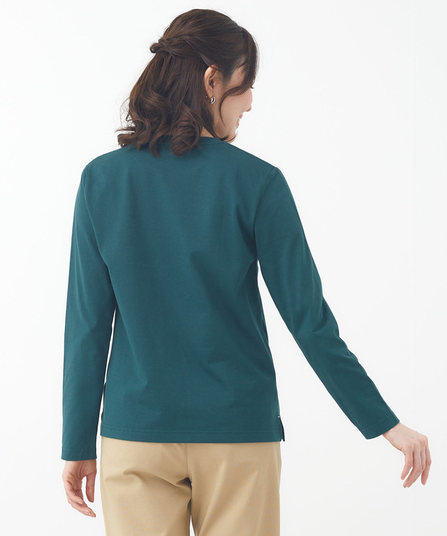 クルーネック ポケット カットソー【ウガンダオーガニックコットン】