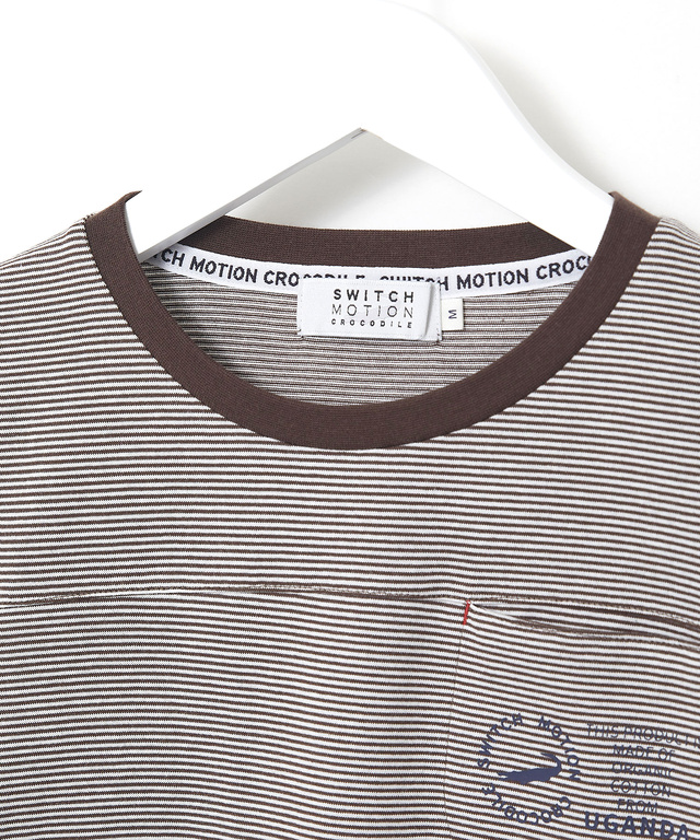 クルーネック ポケット カットソー【ウガンダオーガニックコットン】