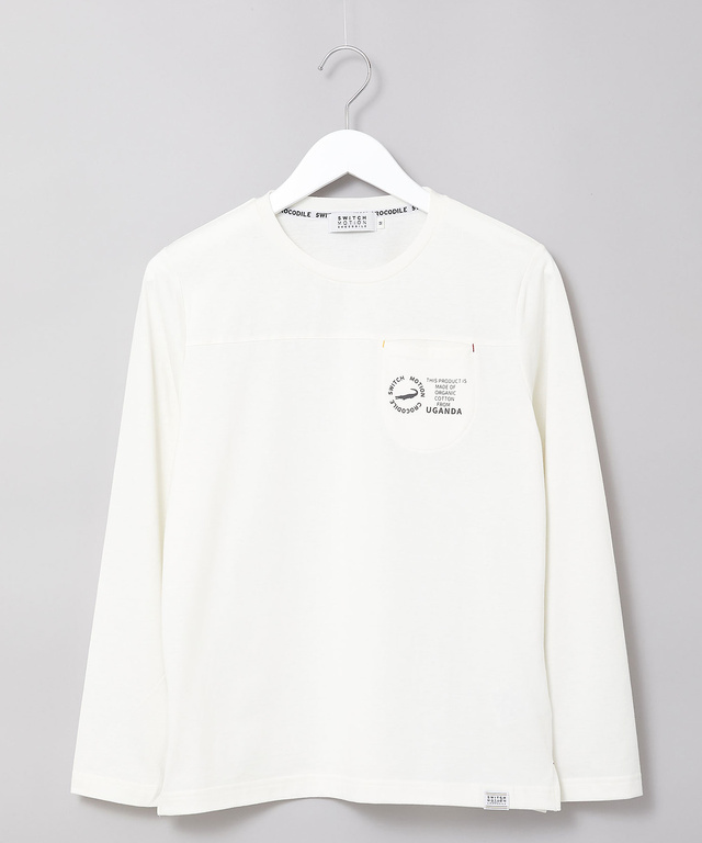 クルーネック ポケット カットソー【ウガンダオーガニックコットン】