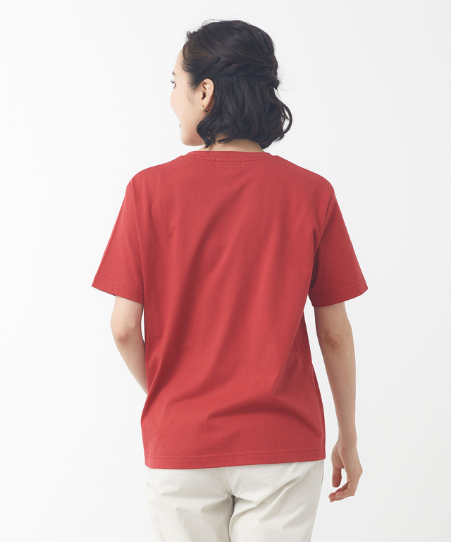 クルーネック プリント Tシャツ【ウガンダオーガニックコットン】