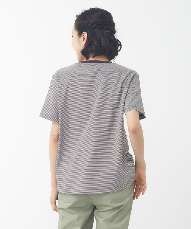 クルーネック プリント Tシャツ【ウガンダオーガニックコットン】