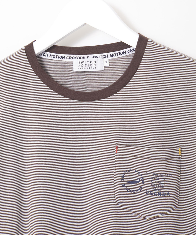 クルーネック プリント Tシャツ【ウガンダオーガニックコットン】