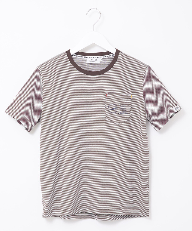 クルーネック プリント Tシャツ【ウガンダオーガニックコットン】