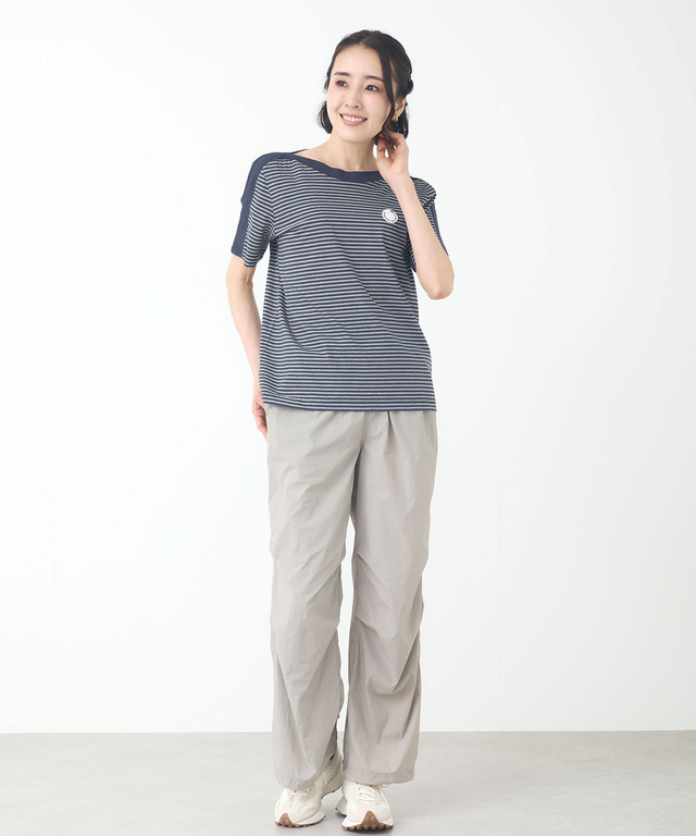 スノーコットン ボーダー Tシャツ【接触冷感】