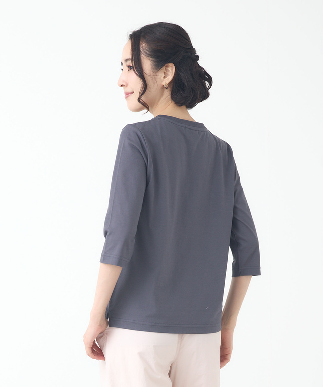 ヘンリーネック 七分袖 Tシャツ