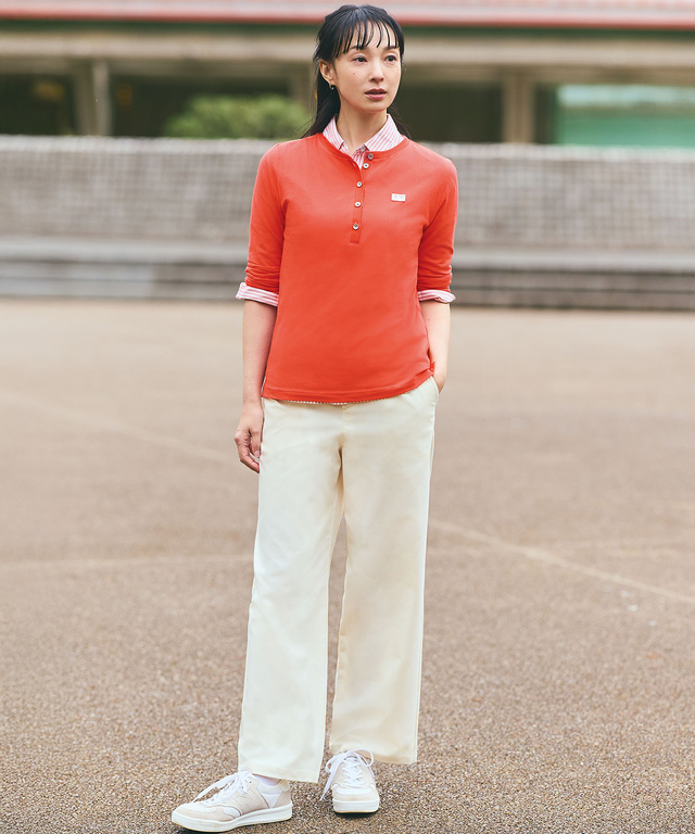 ヘンリーネック 七分袖 Tシャツ