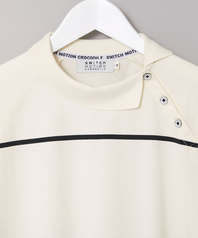 ハイネック ボーダー カットソー