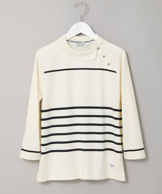 ハイネック ボーダー カットソー