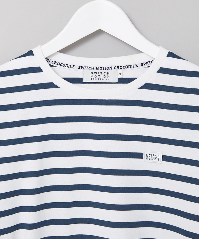 天竺 ボーダー柄 カットソー