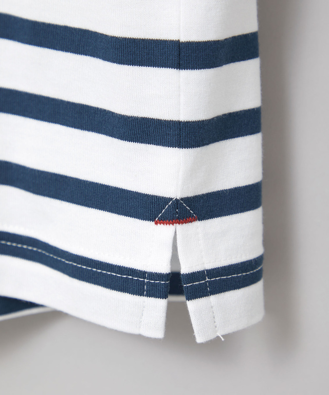 天竺 ボーダー柄 カットソー