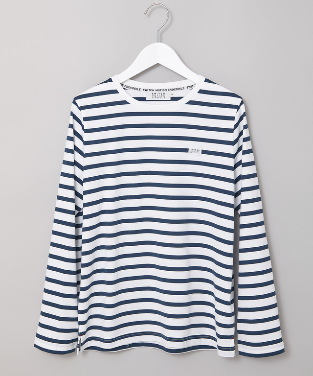 天竺 ボーダー柄 カットソー