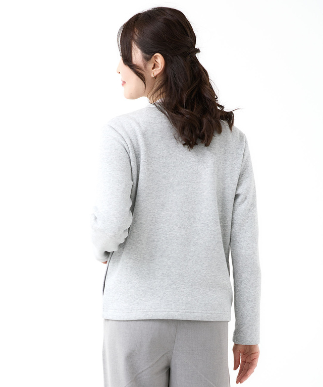 裏起毛 スナップボタン カーディガン