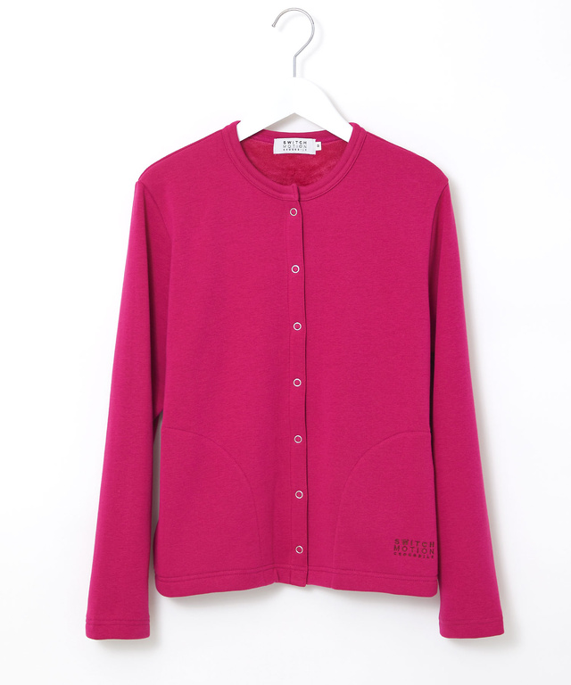 裏起毛 スナップボタン カーディガン