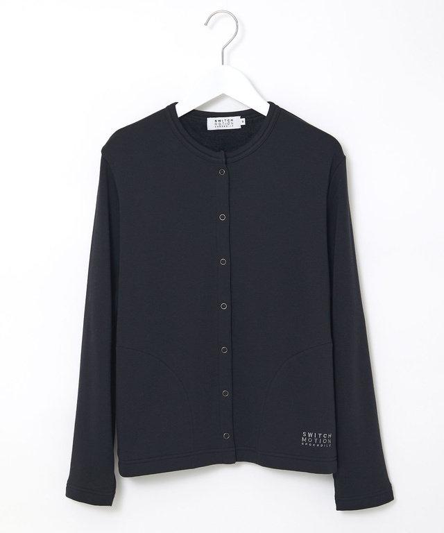 裏起毛 スナップボタン カーディガン
