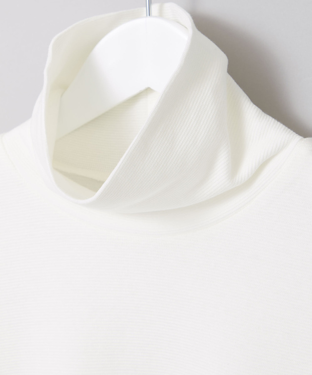 リブ タートルネック カットソー