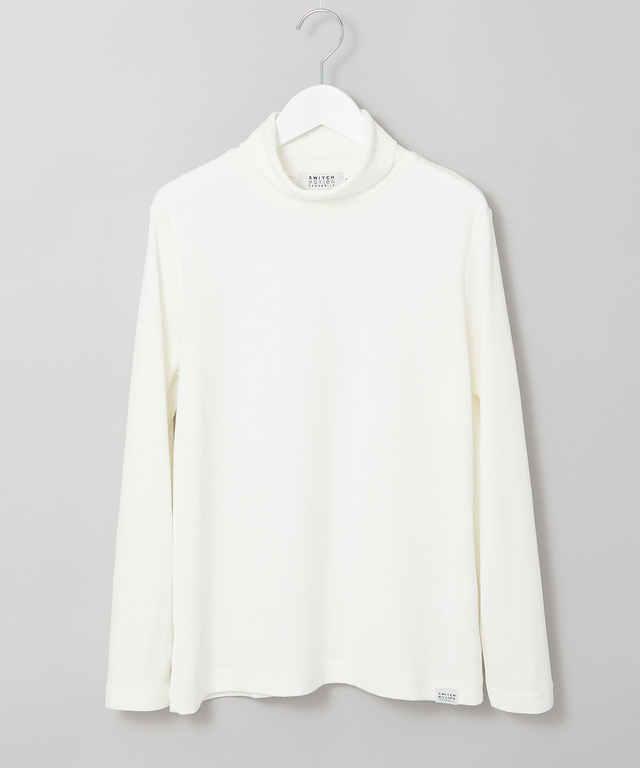 リブ タートルネック カットソー