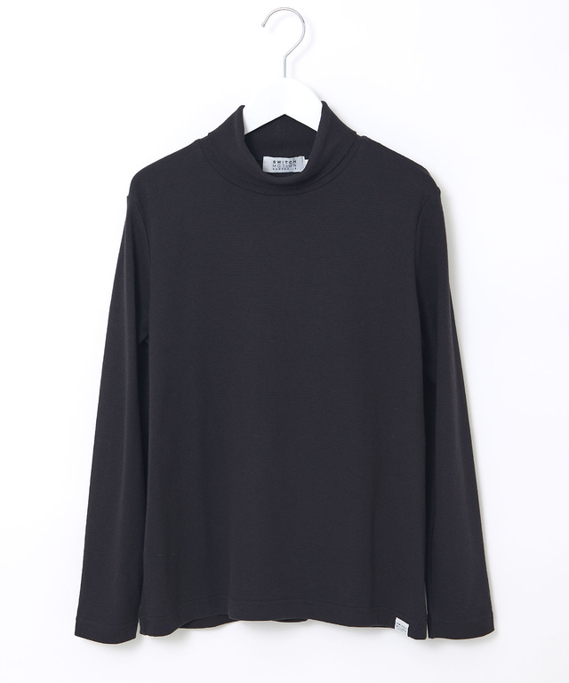 リブ タートルネック カットソー