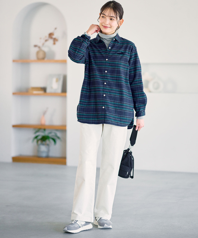 リブ タートルネック カットソー