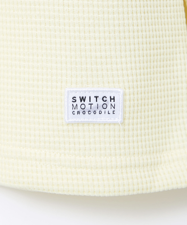 ワッフル生地 クルーネック カットソー