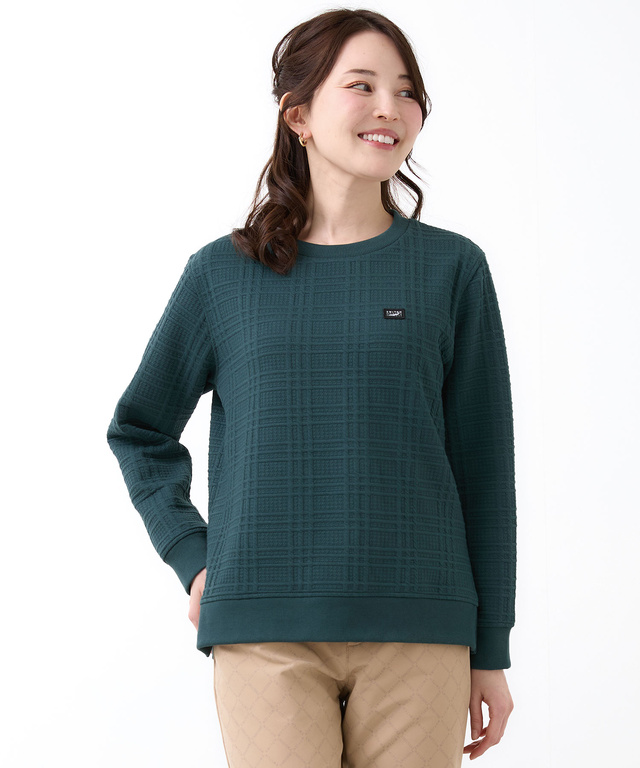 ブリスター チェック柄 トレーナー