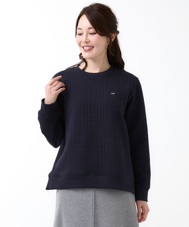 ブリスター チェック柄 トレーナー