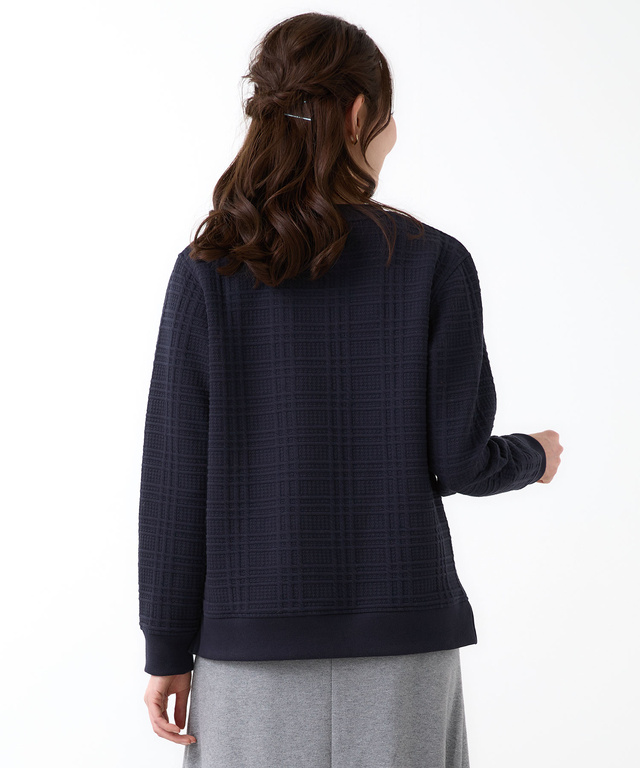 ブリスター チェック柄 トレーナー