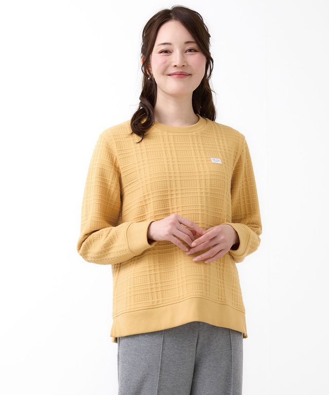 ブリスター チェック柄 トレーナー