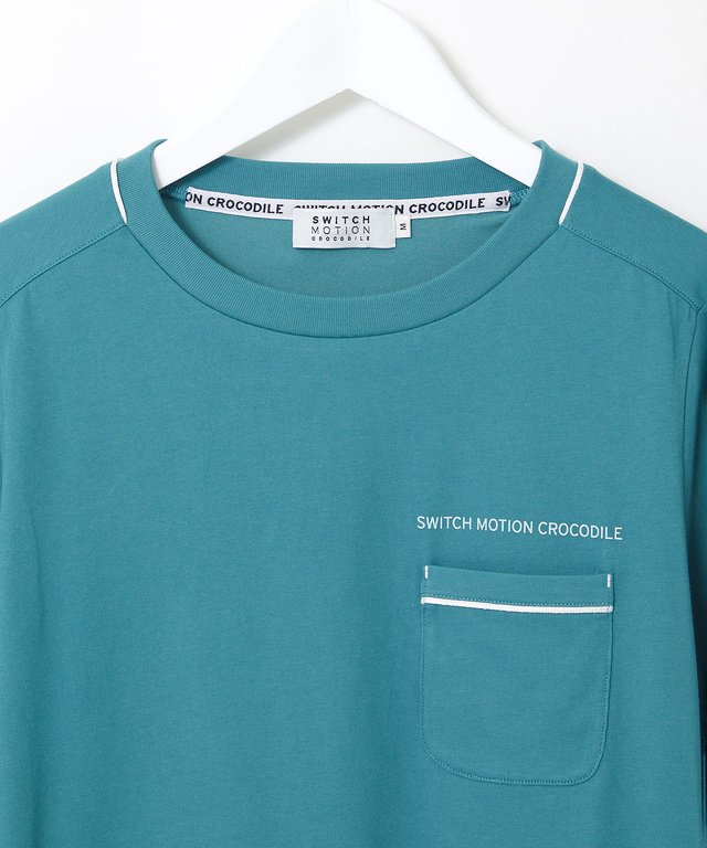 プレート 天竺 ポケットデザイン カットソー