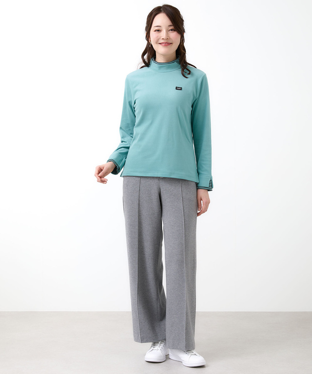 天竺 ハイネック デザインカットソー