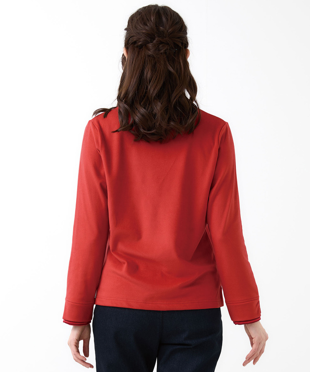 天竺 ハイネック デザインカットソー