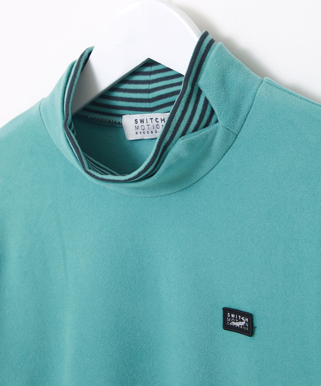 天竺 ハイネック デザインカットソー