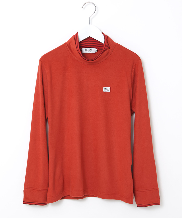 天竺 ハイネック デザインカットソー