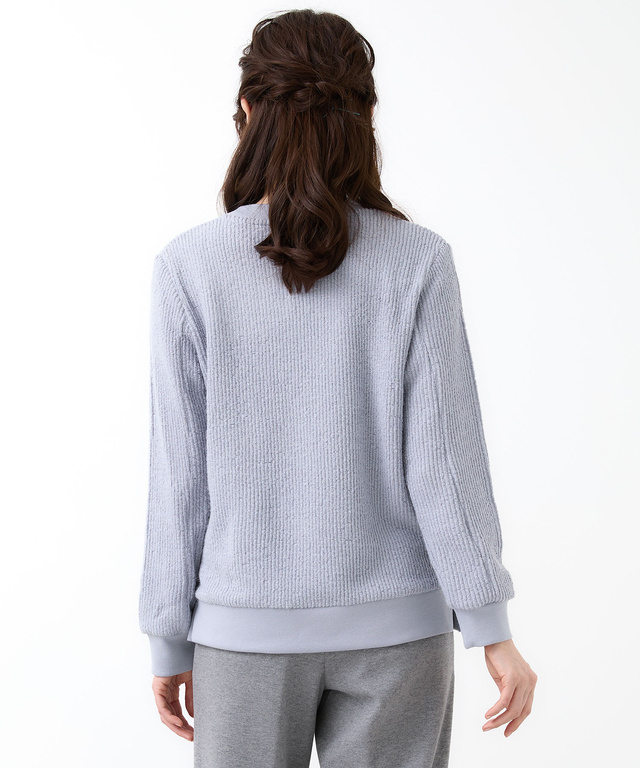 ニット風 クルーネックトレーナー