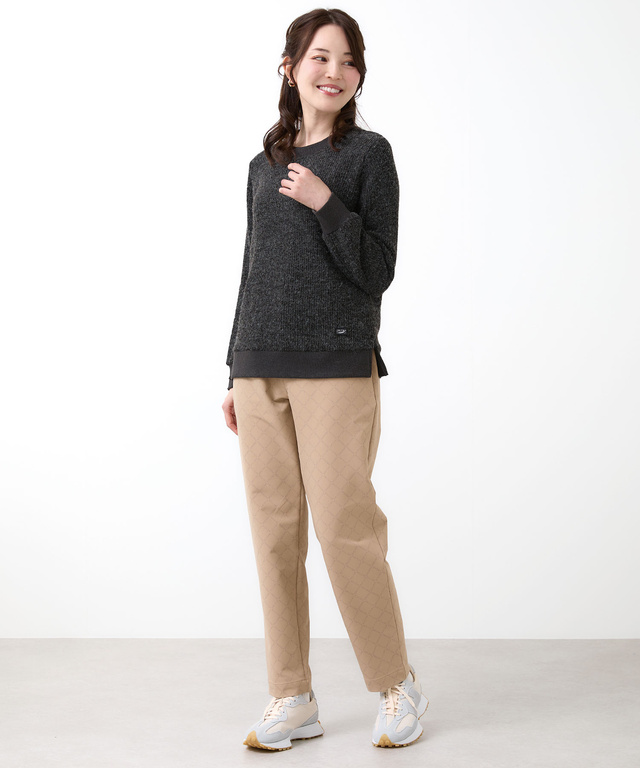 ニット風 クルーネックトレーナー
