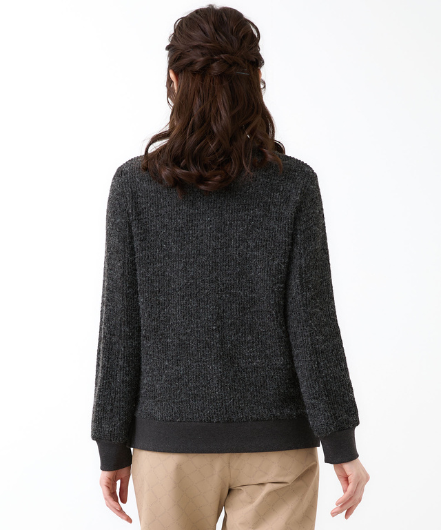 ニット風 クルーネックトレーナー