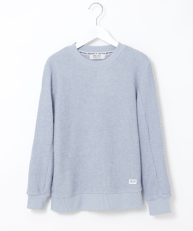 ニット風 クルーネックトレーナー