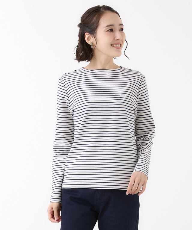 スムース ボーダー ロングTシャツ 