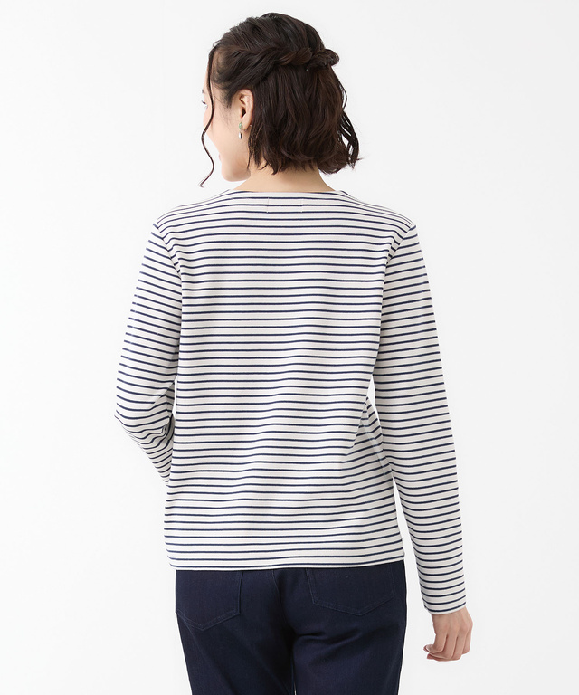 スムース ボーダー ロングTシャツ 