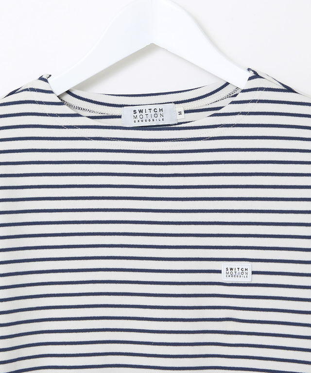 スムース ボーダー ロングTシャツ 