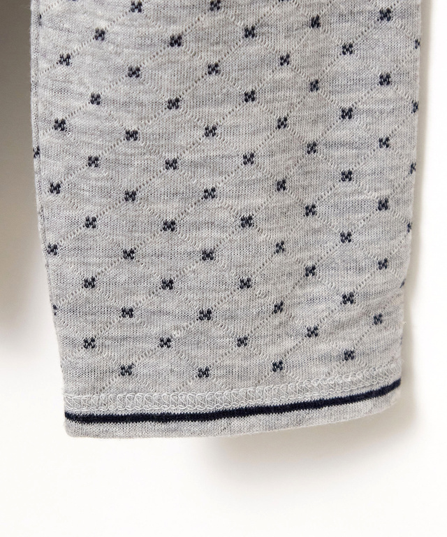 ドット柄 ジャカード カットソー