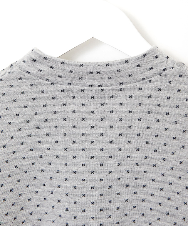 ドット柄 ジャカード カットソー