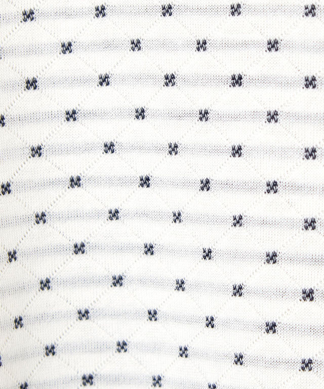 ドット柄 ジャカード カットソー