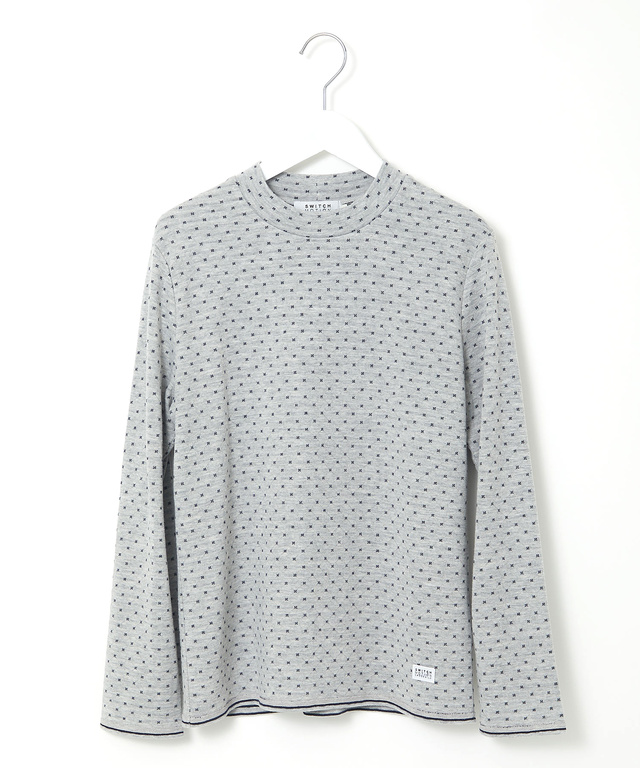 ドット柄 ジャカード カットソー