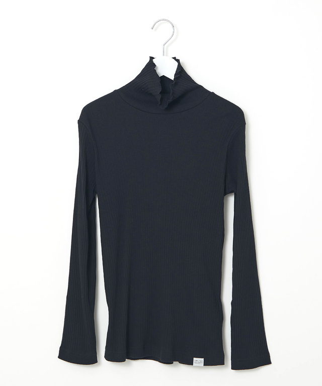 リブ メロー ハイネックカットソー