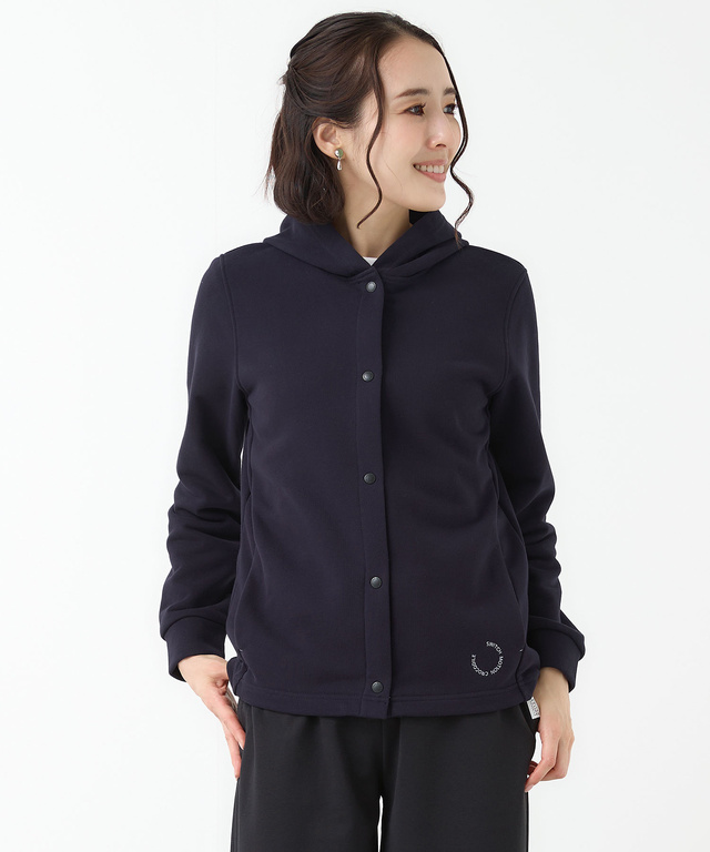 微起毛 裏毛 スナップボタン パーカー