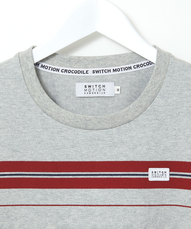 天竺 パネルボーダー カットソー