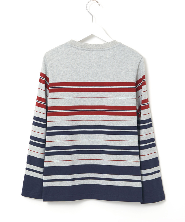 天竺 パネルボーダー カットソー