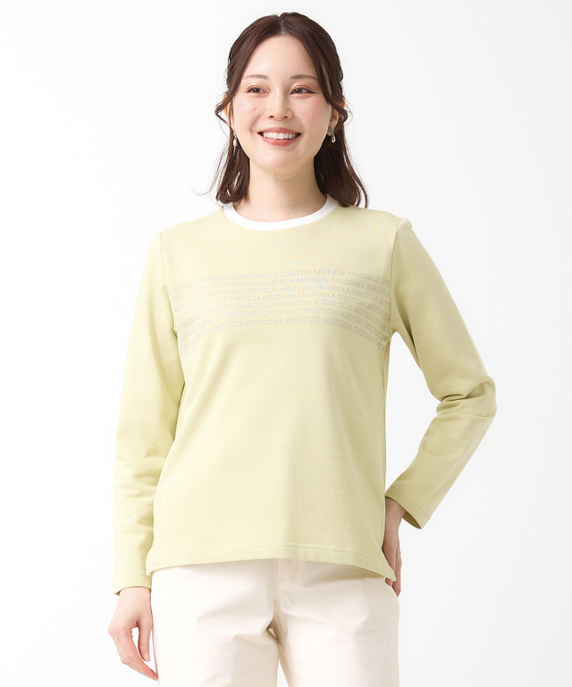 裏毛 ロゴプリント クルーネック カットソー